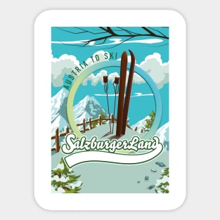 salzburgerland austria to ski Sticker